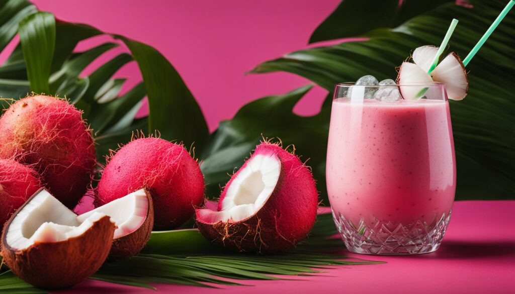 coconut and lychee smoothie